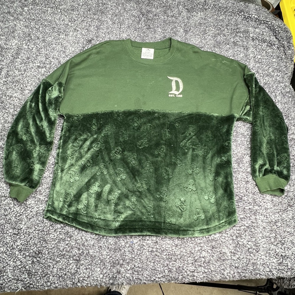Disneyland Resort Mickey Mouse Green Sherpa Spirit Jersey XL