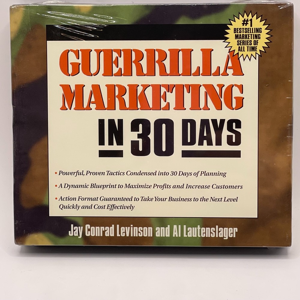 Guerrilla Marketing in 30 Days Audio 4 CD Set Jay Conrad Levinson Entrepreneur