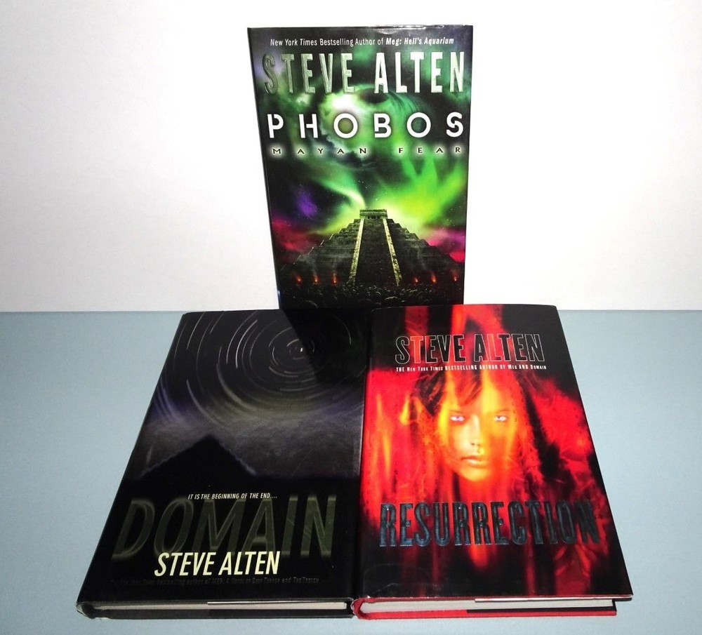 Lot of 3 The Mayan Prophecy Trilogy by Steve Alten Hardcovers Domain