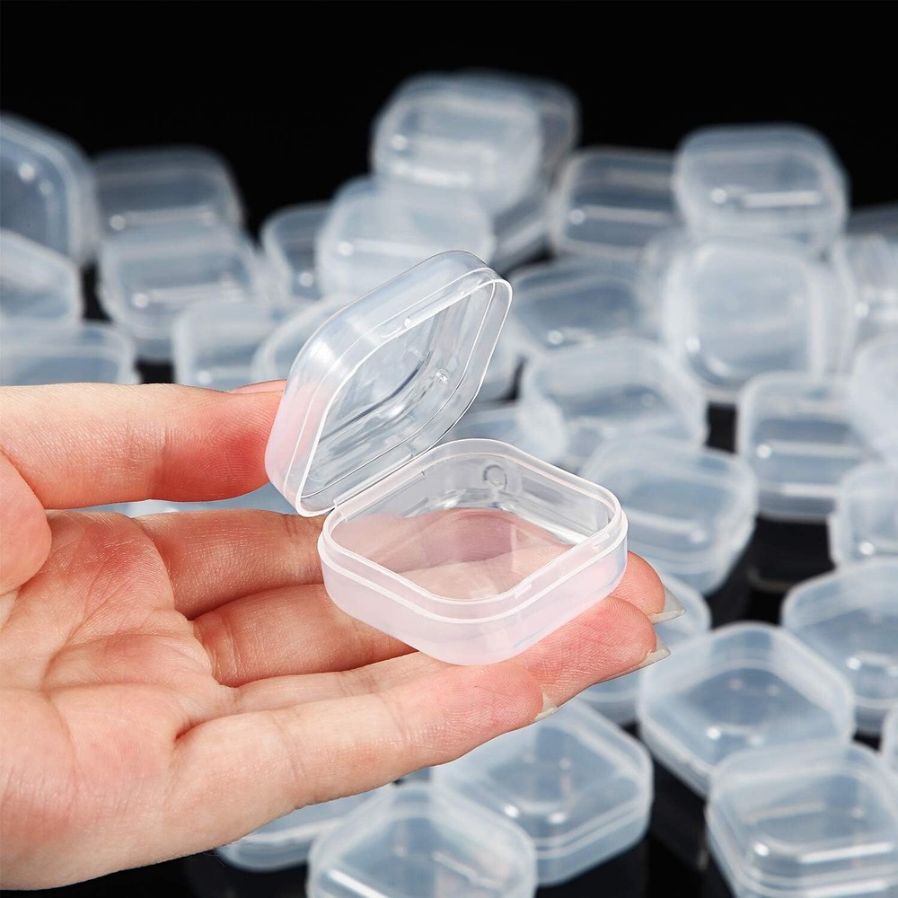10 Small Plastic Storage Boxes for Coins Screws Jewelry Crafts