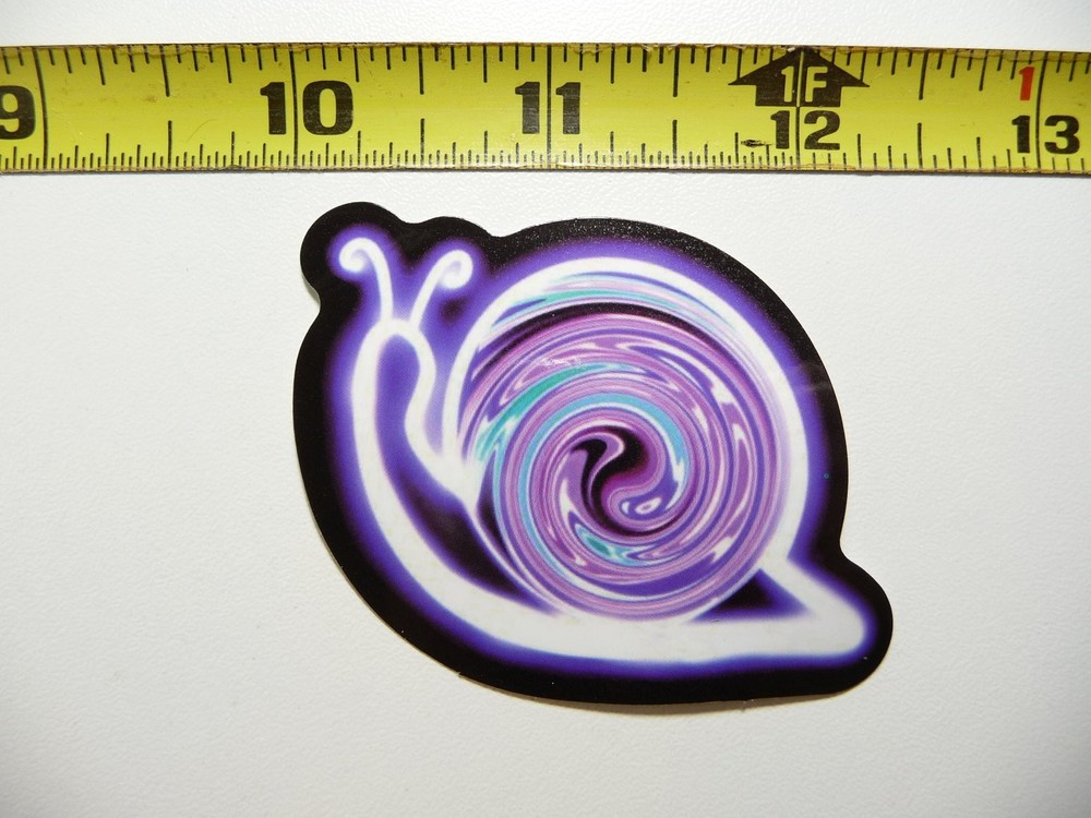 Neon Swirl Snail Decal Sticker for Laptop Cute Funny Decor