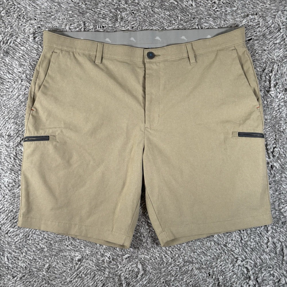Tommy Bahama Bahama Coast Cargo Shorts Men's Size 40x9 Beige Utility Stretch