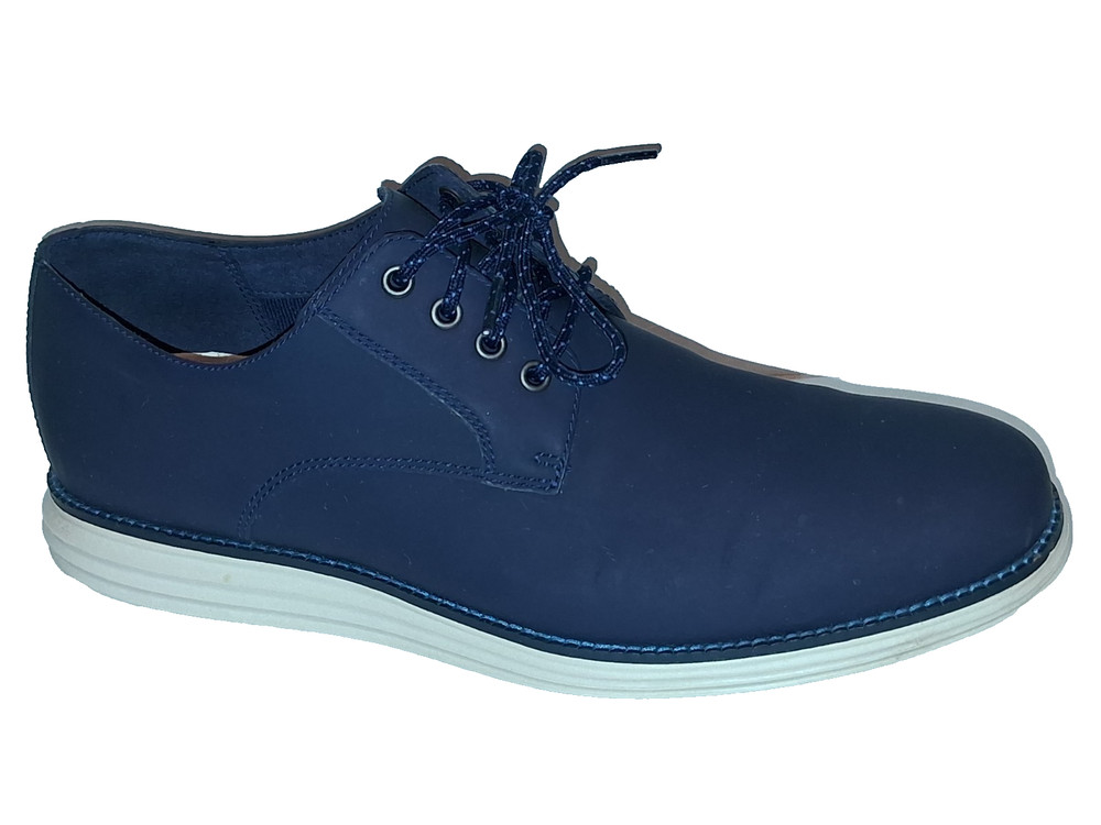Cole Haan Grand Os Shoes Mens Blue Leather Casual Comfort Sneakers Size 10 M