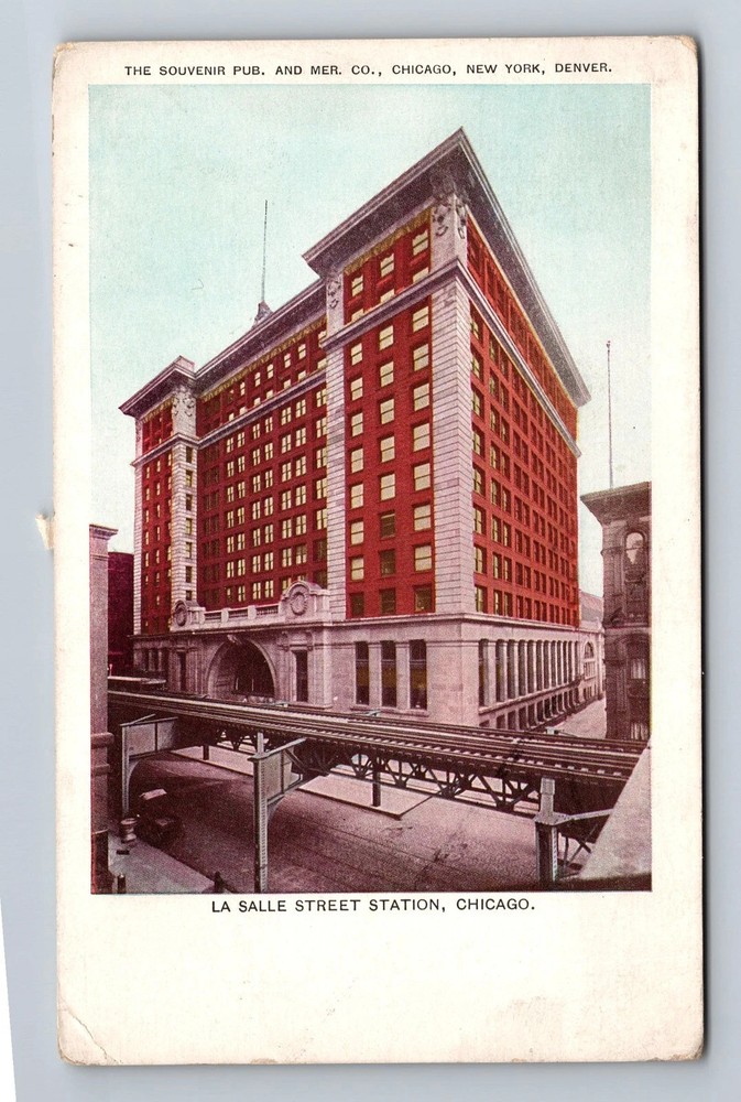 Chicago IL-Illinois La Salle Street Station Vintage Postcard