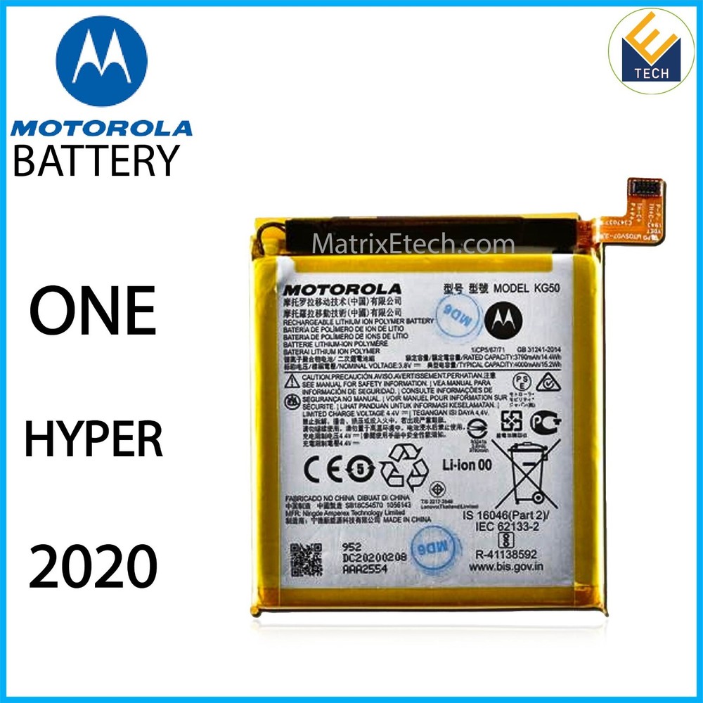 Motorola Moto One Hyper (XT2027-1  2020) Replacement Battery (OEM) (KG50)