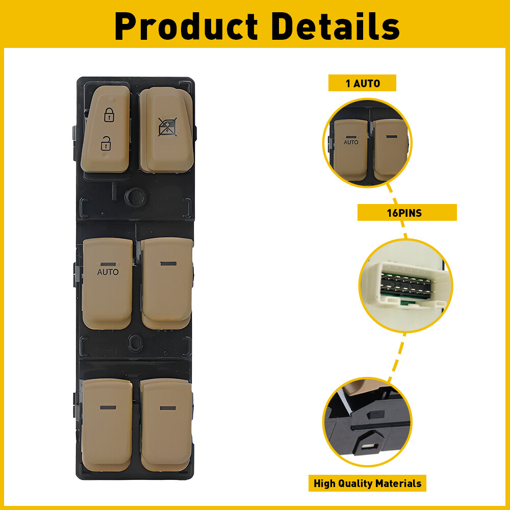 2011-2015 Hyundai Sonata Beige Power Window Door Switch Master OEM New