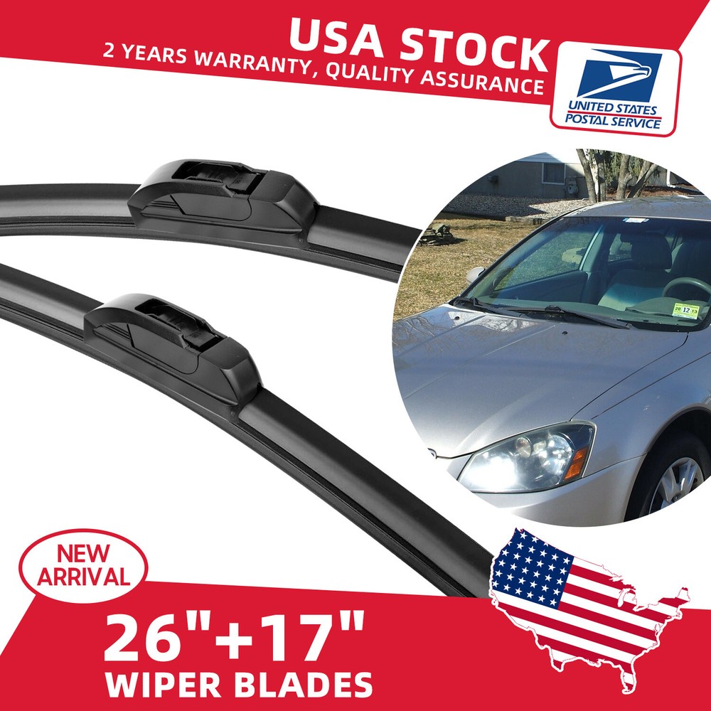Mazda CX-9 2007-2015 26+17 Inch Bracketless Front Wiper Blades Pair