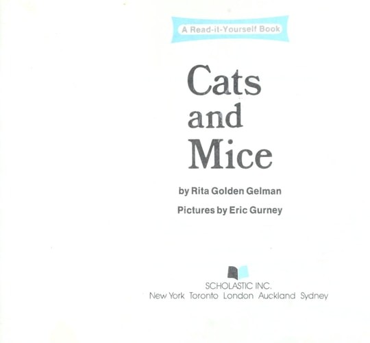 Cats and mice (A read-it-yourself book) by Gelman, Rita Golden, Acceptable Book