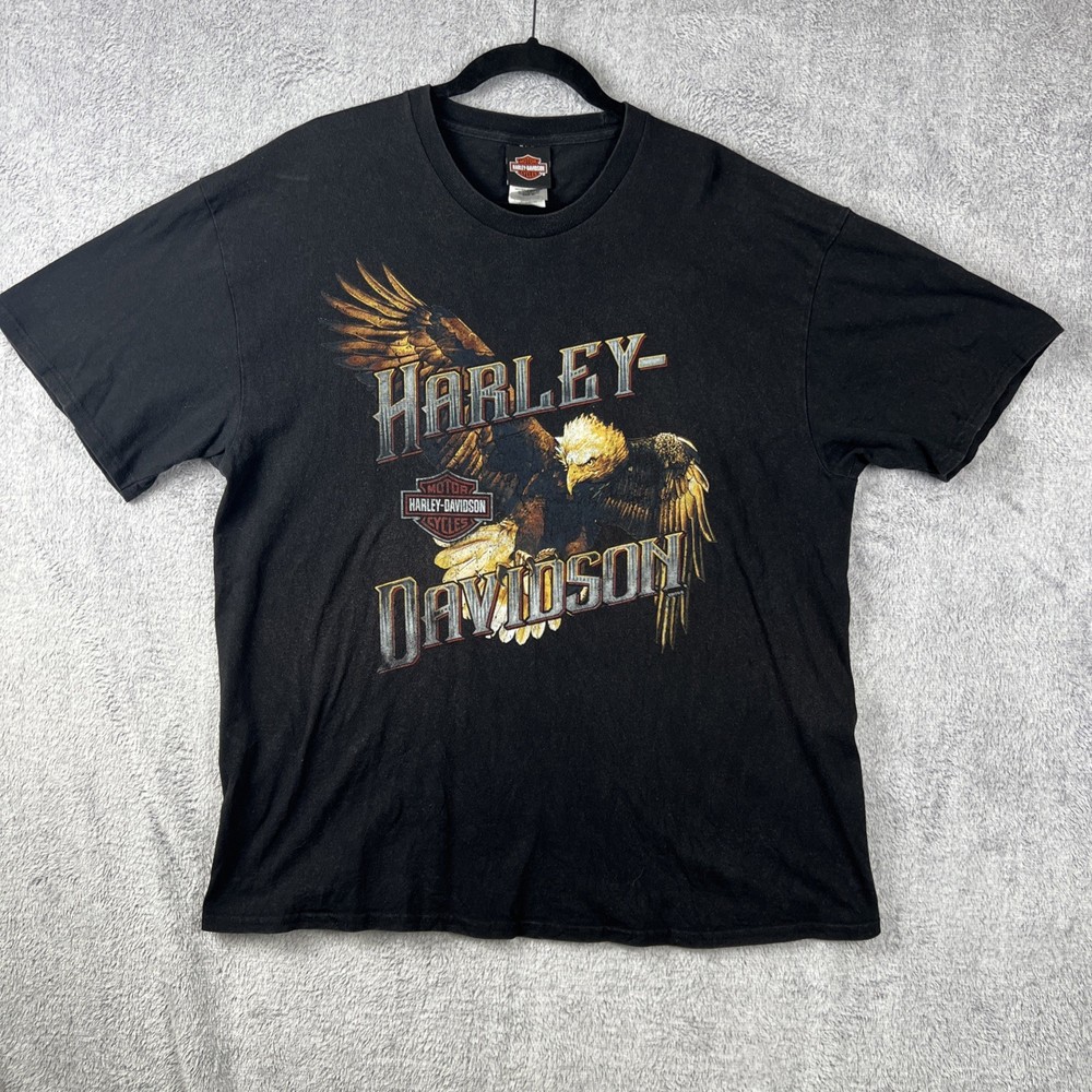 Harley-Davidson Eagle Pattern Motorcycle Bike T-shirt Men's XL Bossier City, LA