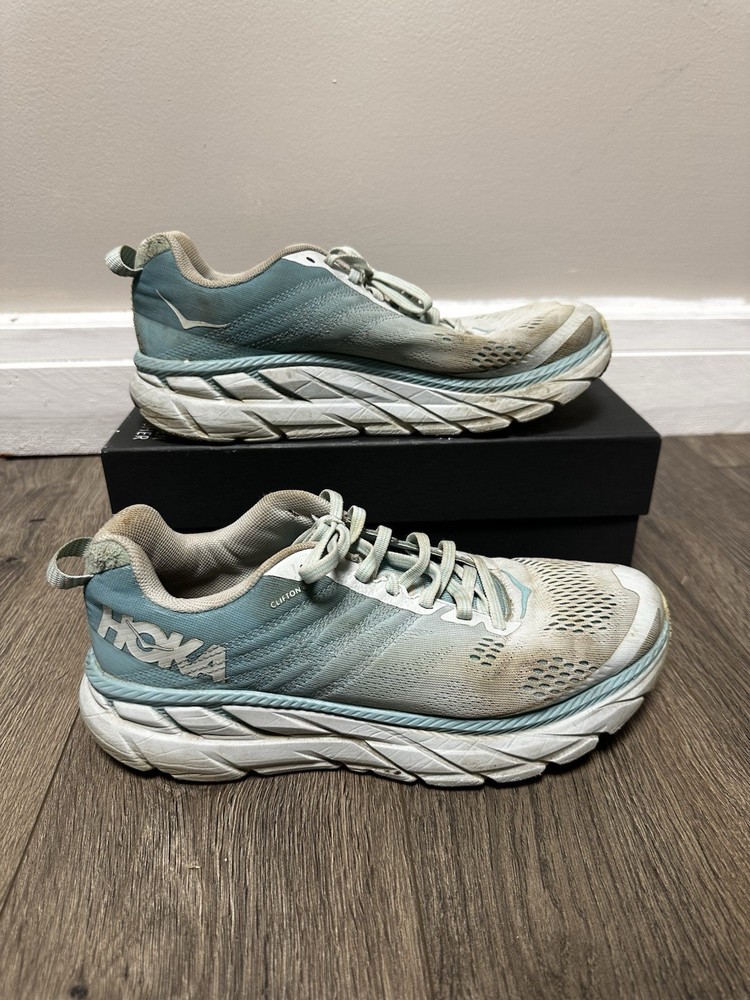 Hoka One One Clifton 6 Womens Size 9 D ASWB Blue Running Sneakers