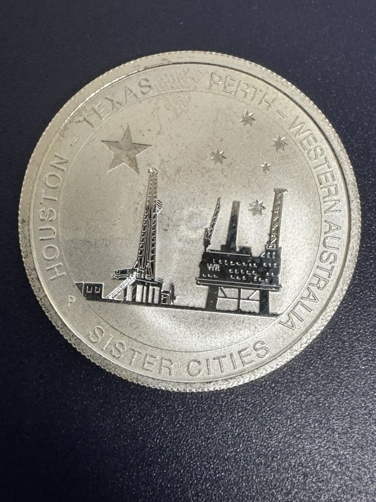 2014 Perth Mint Sister City - Houston, Texas Oil Rigs - 0.999 Fine Silver 1/2-oz
