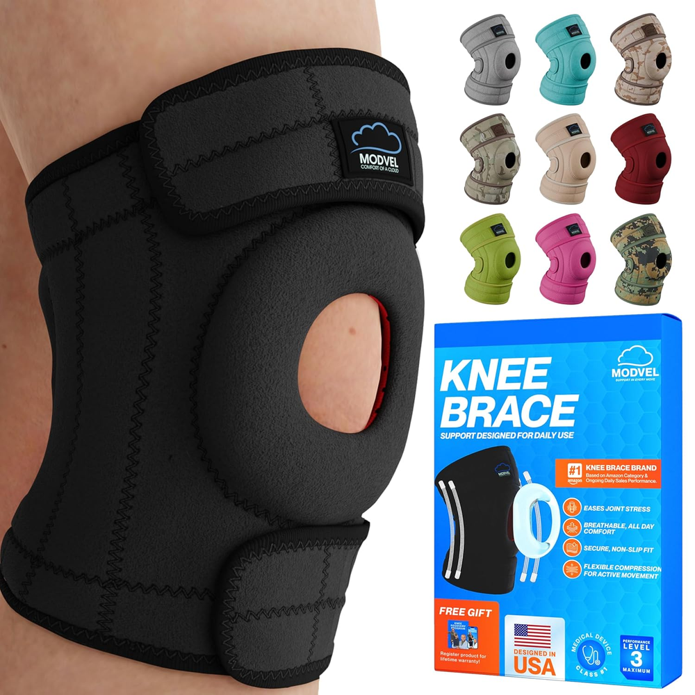 ELITE Knee Brace for Men Women with Patella Gel Pads Side Stabilizers ACL Support