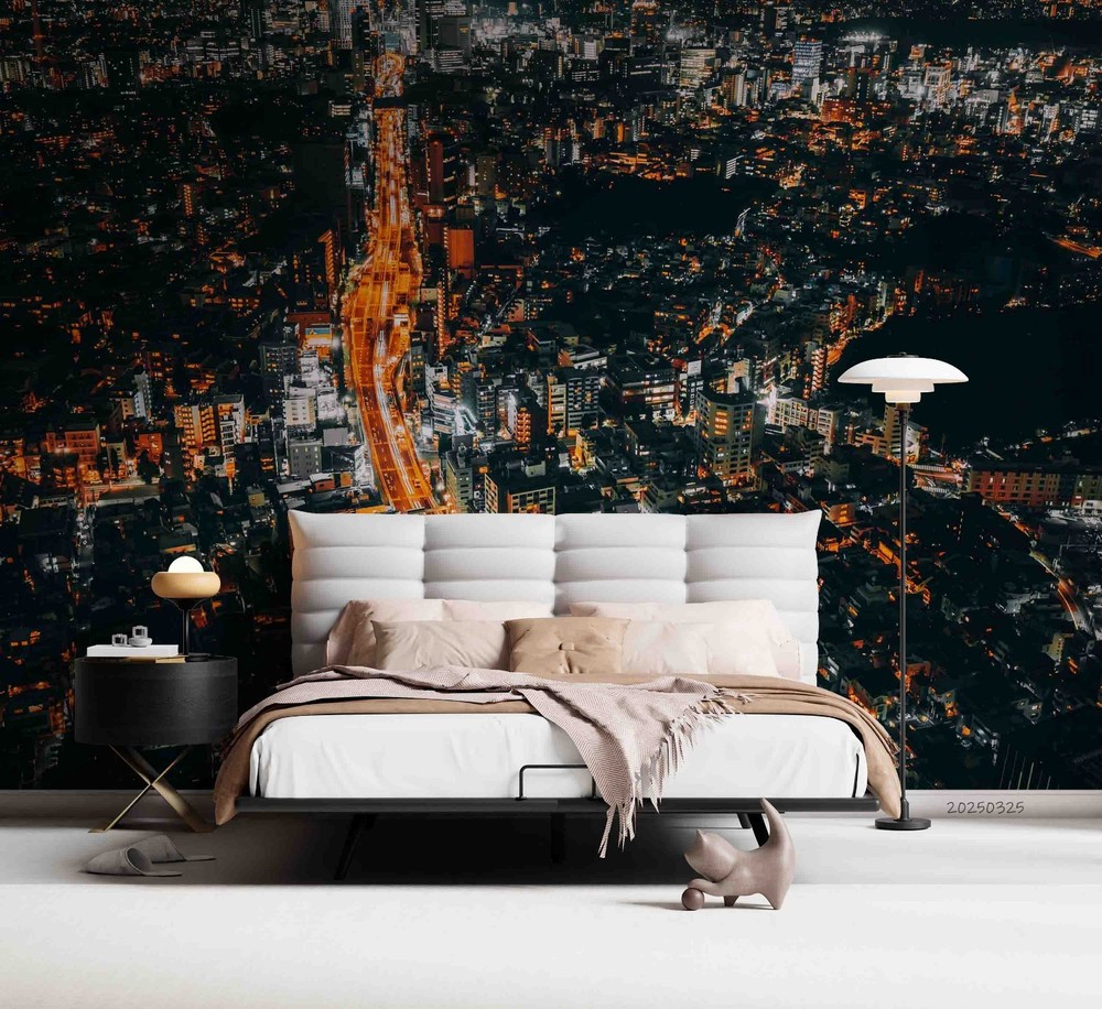 3D Japan City Tokyo Night View Wall Murals Wallpaper Murals Wall Sticker 2