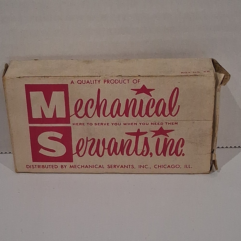 Mechanical Servants Inc Vintage Movable Mouse Toy Box No. 5B Chicago IL