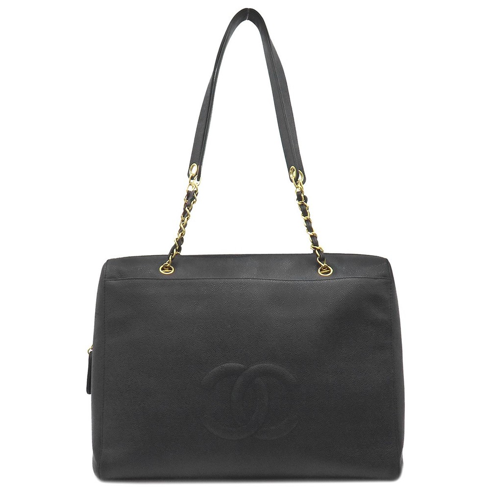 Chanel Coco Mark Chain Black Tote Bag Shoulder Bag 180018