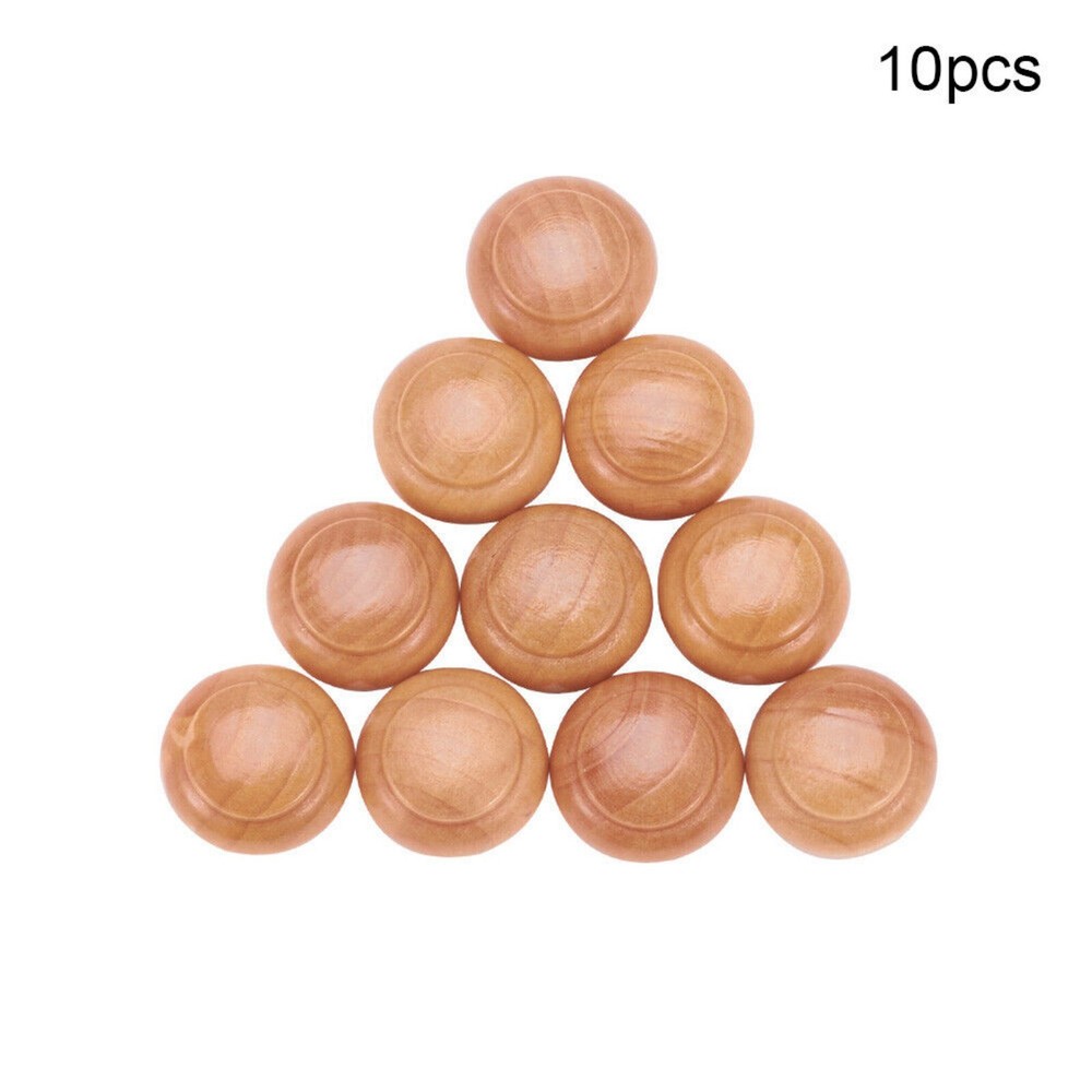 25mm Dia Round Wooden Pull Handle Cabinet Knob Drawer Wardrobe Door Furniture