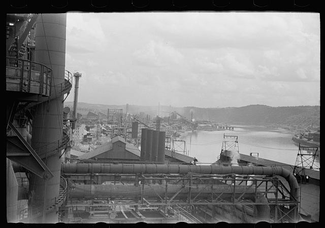 Pittsburgh Pennsylvania 1938 Monongahela River Industrial Development