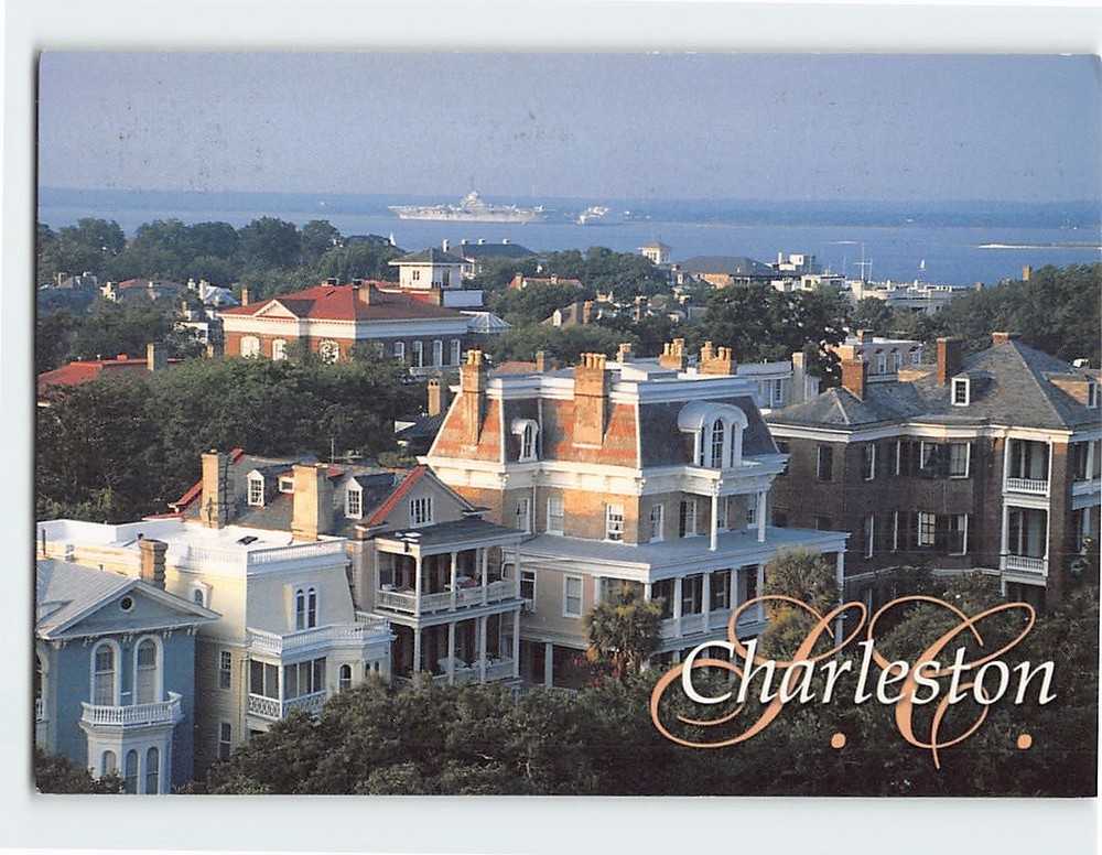 Postcard South Battery Homes Charleston South Carolina USA