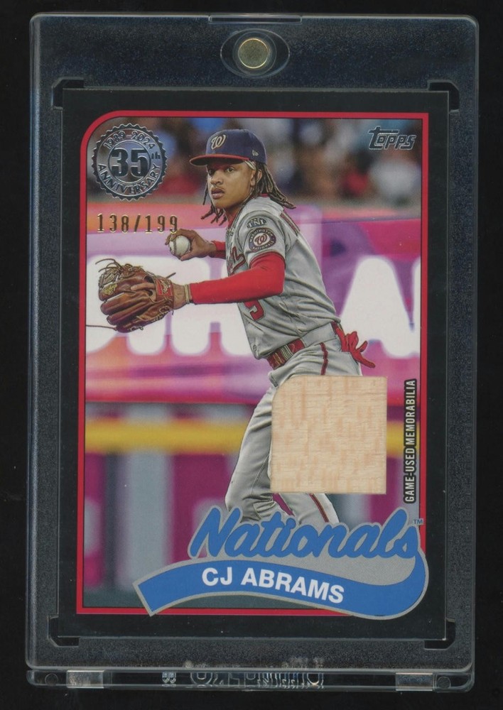 2024 Topps Series Two CJ Abrams 1989 Relics Black Parallel 138/199