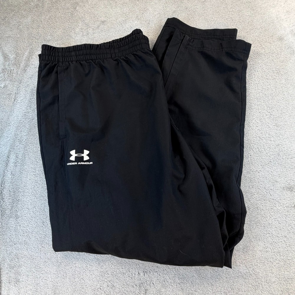 Under Armour Track Pants Mens 3XL Black Zip Ankle Athletic Running
