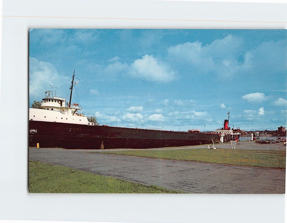 Postcard SS Valley Camp Great Lakes Freighter Sault Ste. Marie Michigan USA
