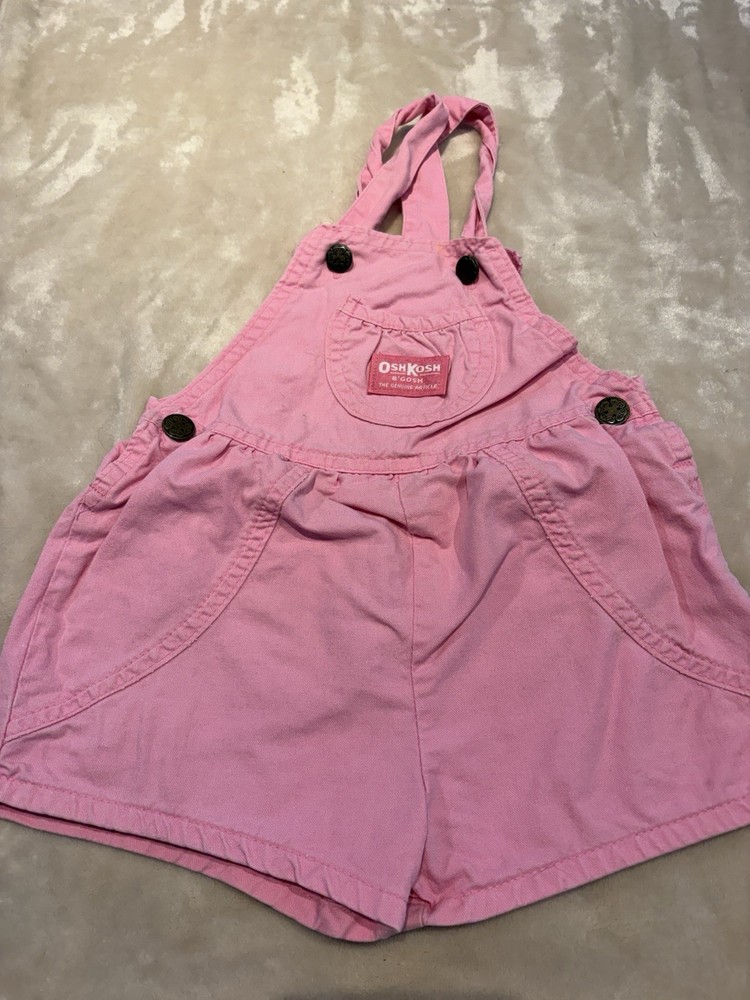 Vintage Osh Kosh Pink Overalls With Small Flaw 4T