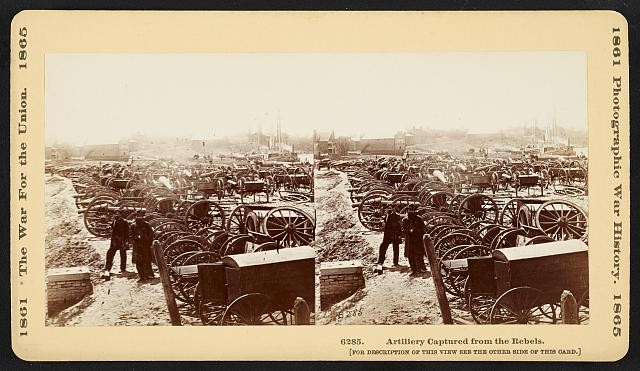 Photo of Stereograph,Artillery Captured from Rebels,American Civil War,1865,2