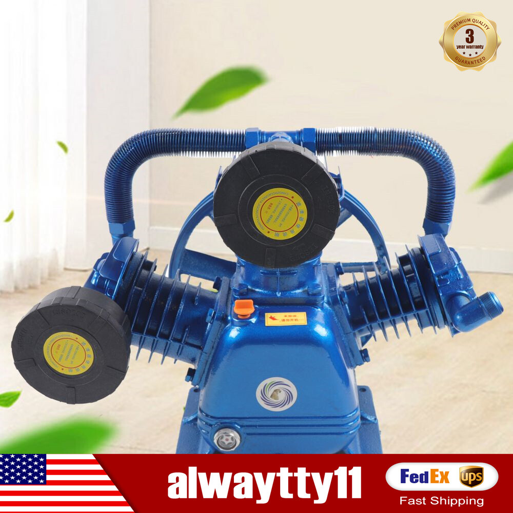 10HP 7.5KW 3-Cylinder Cast Iron Air Compressor Pump 31.7 SCFM