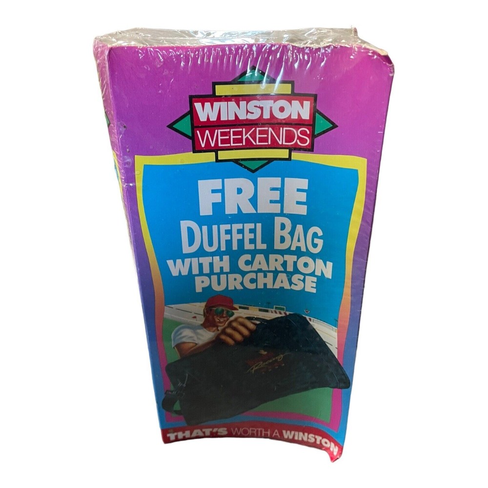 Vintage 90s Winston Racing NASCAR Duffel Gym Bag Sealed WRT
