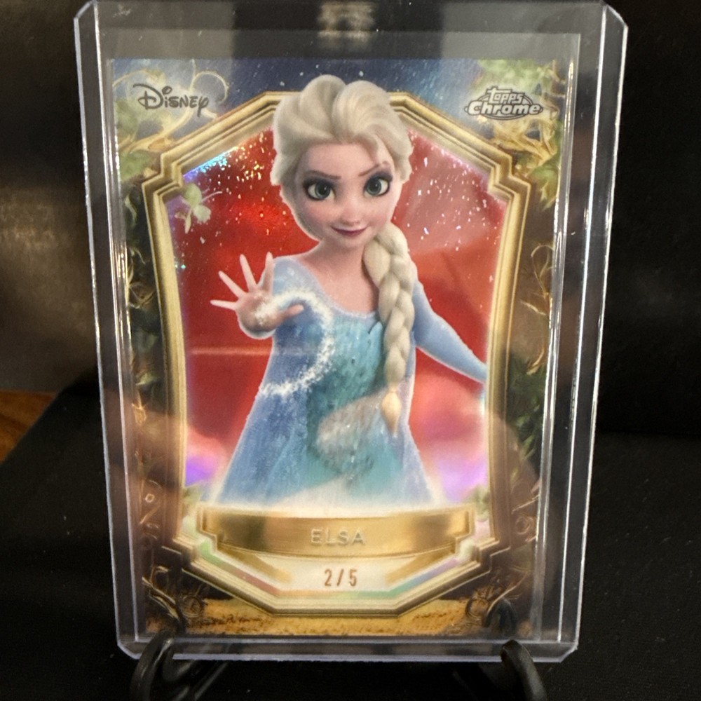 2025 TOPPS CHROME DISNEY WONDER TOPPS ENCHANTMENT ELSA E-16 Red Back /5