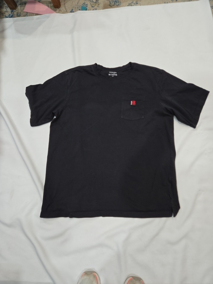 Wrangler Riggs Workwear Pocket T Shirt 2X Black Heavy Duty NWT