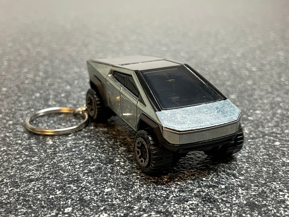 Tesla Model Cybertruck Keychain Hot Wheels Matchbox Diecast Car Cyber Truck