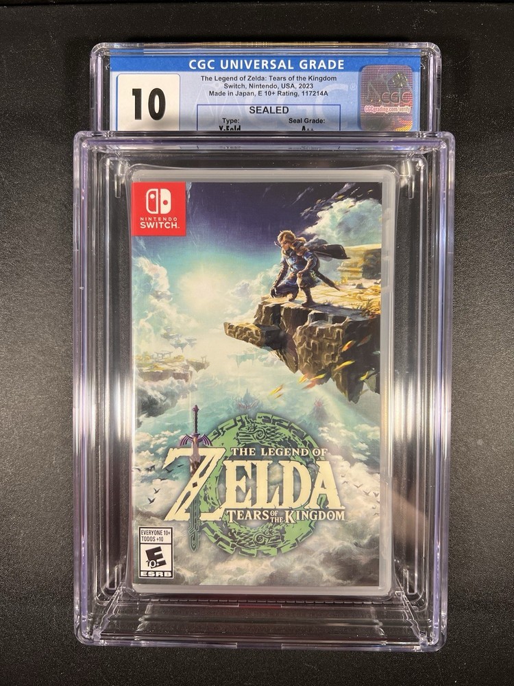 The Legend of Zelda: Tears of the Kingdom, Switch - Sealed, CGC PERFECT 10 A++!