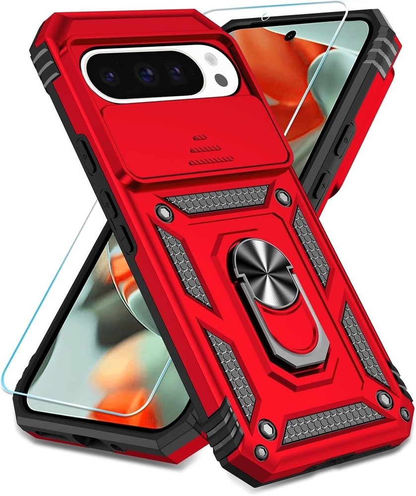 For Google Pixel 9 Pro XL Military-Grade Case with Screen Protector Camera Cover