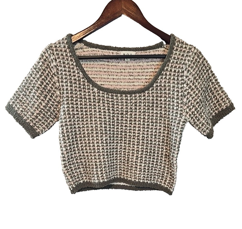 POL Womens cropped top knit stretch  multi color size M
