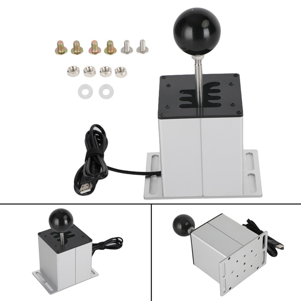 6+R USB Simulator H Gear shifter for Logitech G29 G920 Steering Wheel PC White