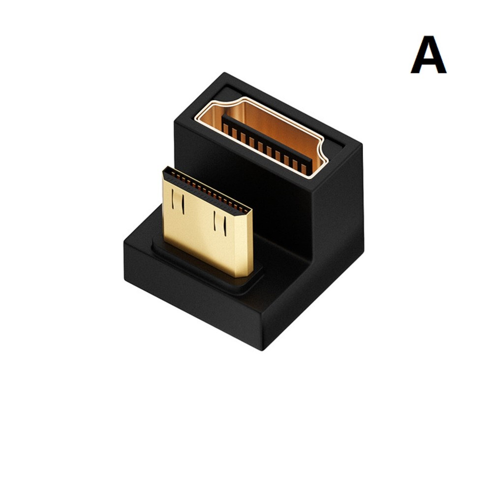 8K U-Shape Mini HDMI to 180-Degree HDMI Male Adapter
