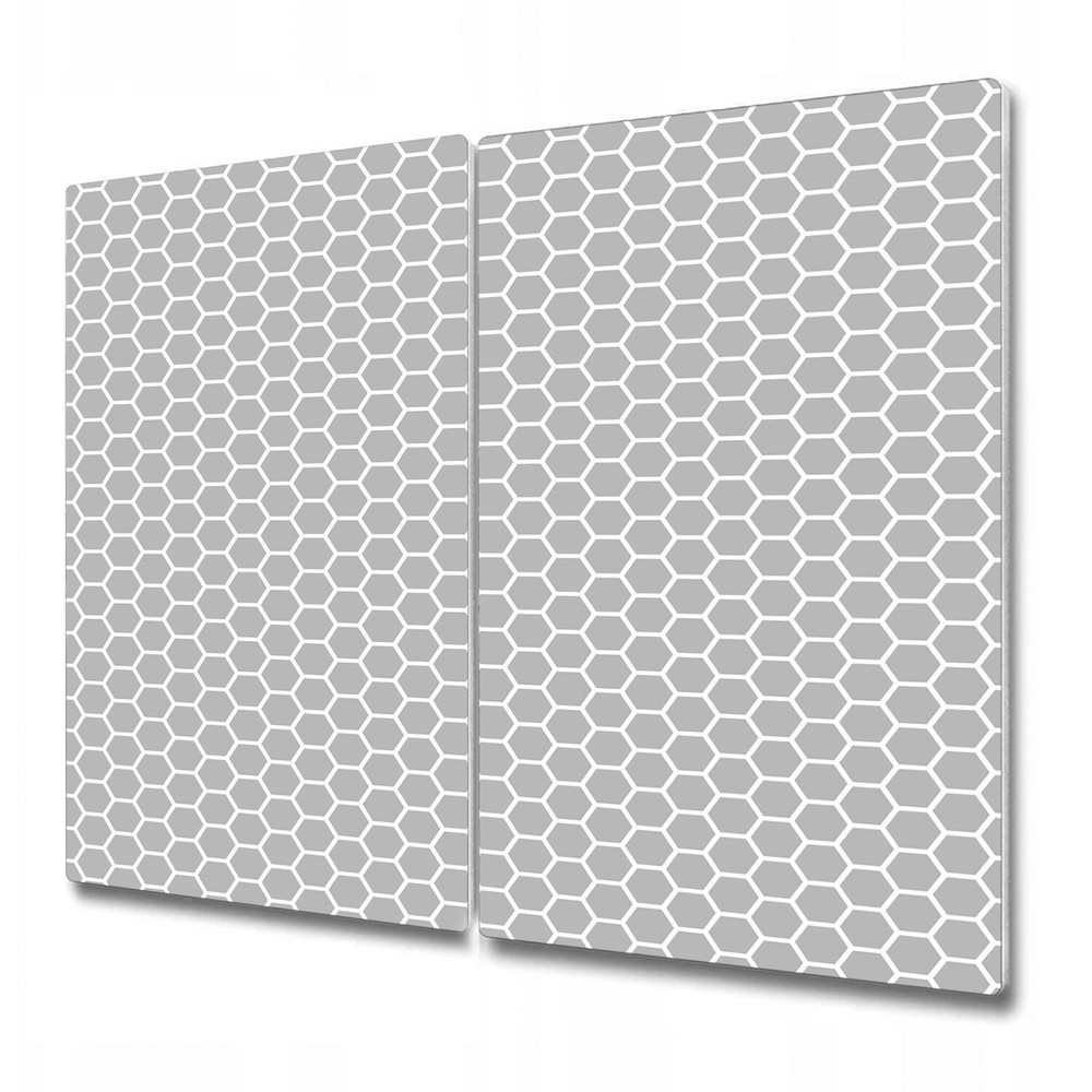 Glass Kitchen Chopping Cutting Board Worktop Saver Honeycomb Geometric 2x30x52