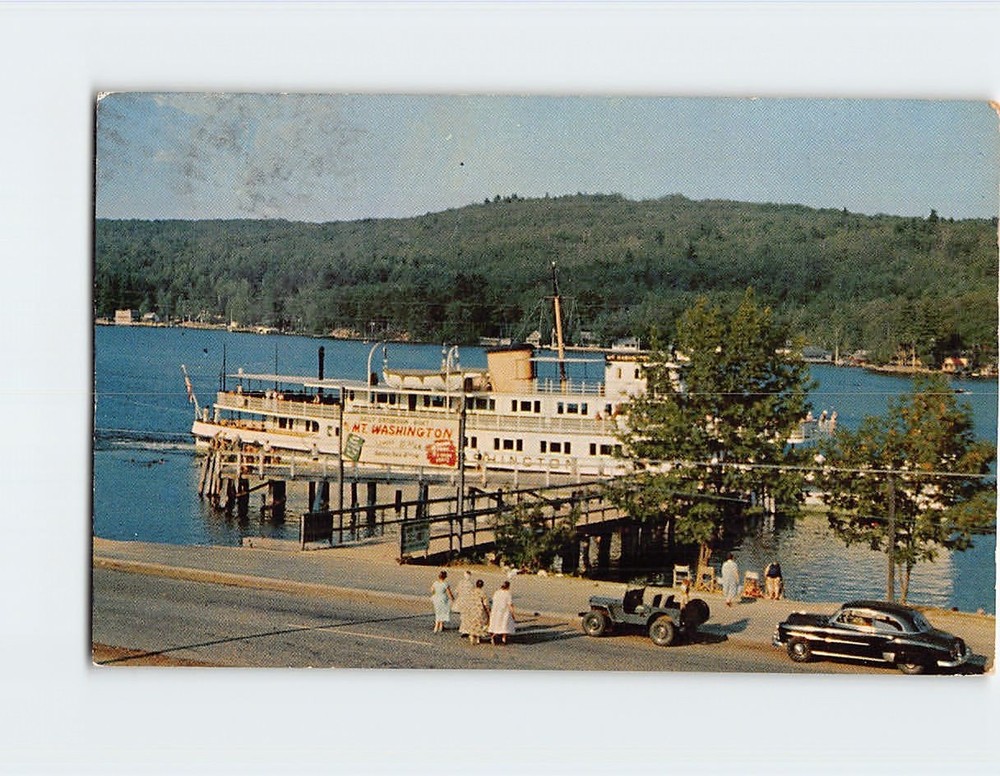 Postcard MV Mount Washington At Docks Lake Winnipesaukee Alton Bay USA