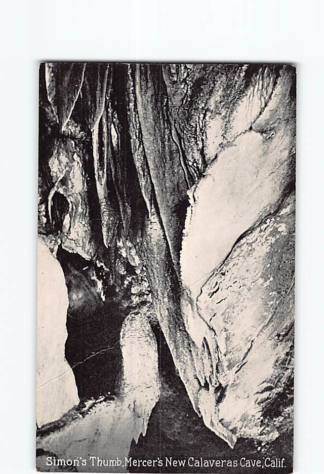 Postcard Simon's Thumb Mercer's New Calaveras Cave California USA North America