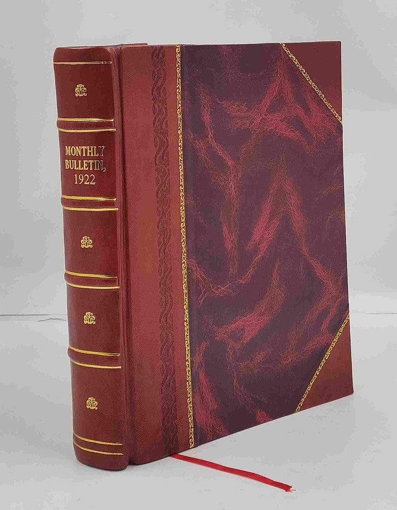 Monthly bulletins for the year ... 1922 by Philippines. Weather  [Leather Bound]