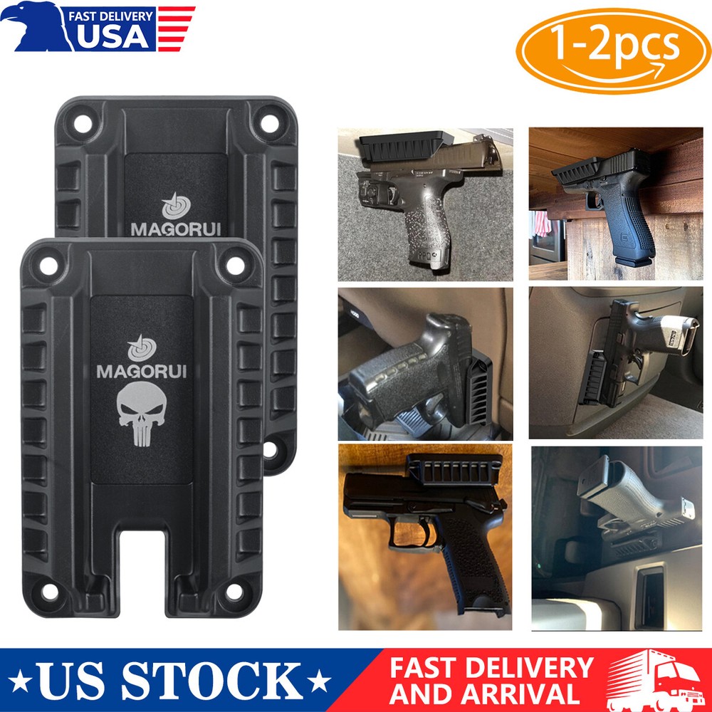 1/2Pcs Gun Magnet Mount Pistol Holder Holster Concealed.For Glock Car Under Desk