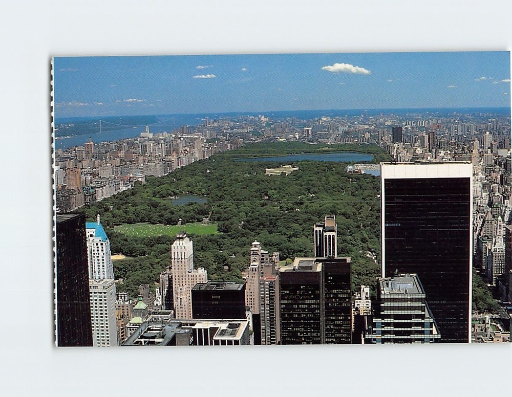 Postcard Aerial View of Central Park New York USA