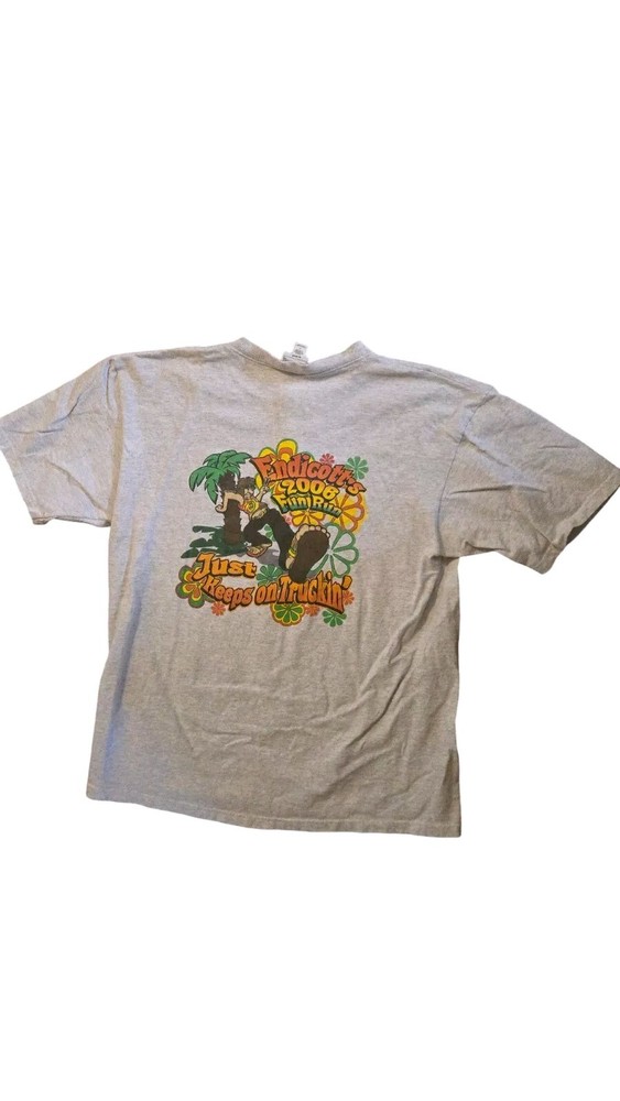 Vintage Anvil Cotton Deluxe Men's Large Endicott's 2006 Fun Run Hippie Pic