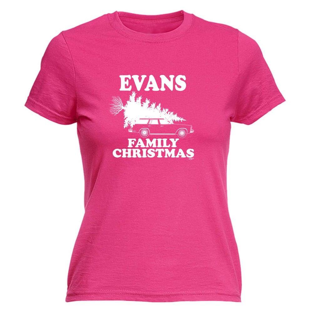 Christmas Family Evans - Womens T Shirt Funny T-Shirt Novelty gift tshirt
