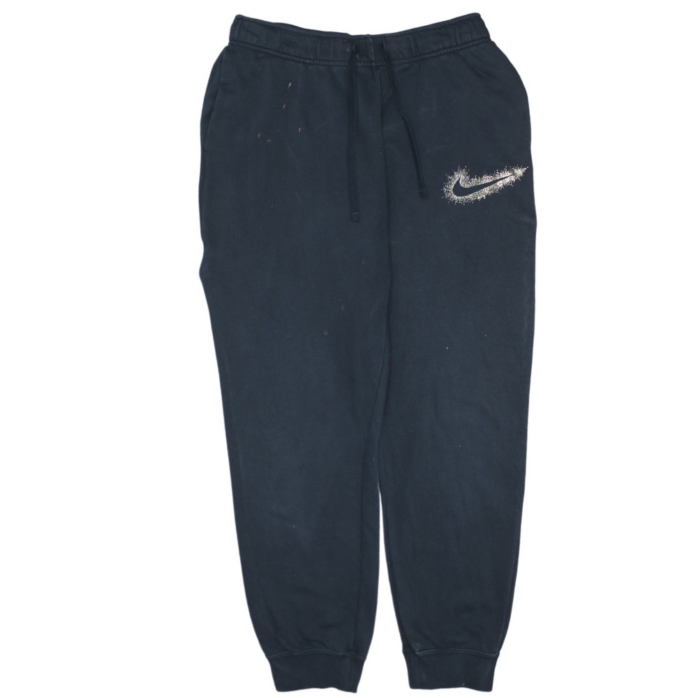 Nike Mens Joggers Black Fleece Sweatpants Embroidered Swoosh Cuffed Pockets M