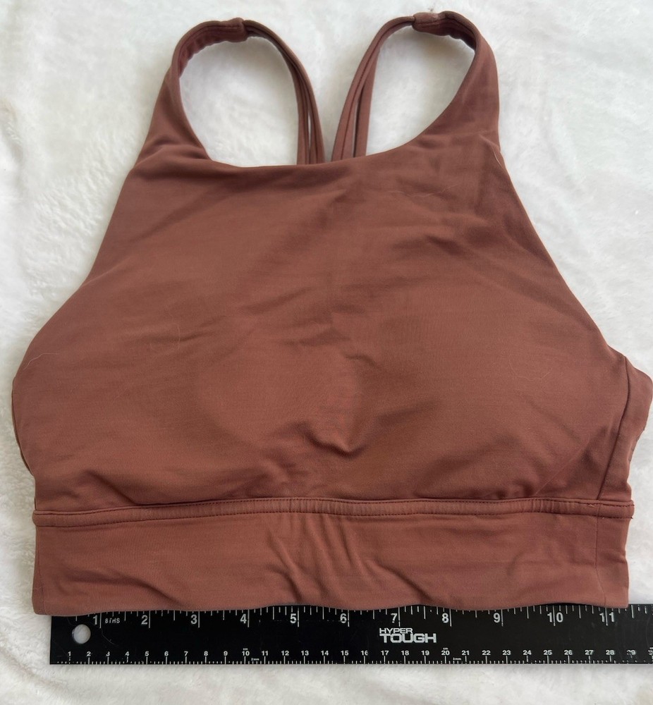 Lululemon Ride & And Reflect Sports Bra Unpadded Strappy Dust Rust Red Size XS