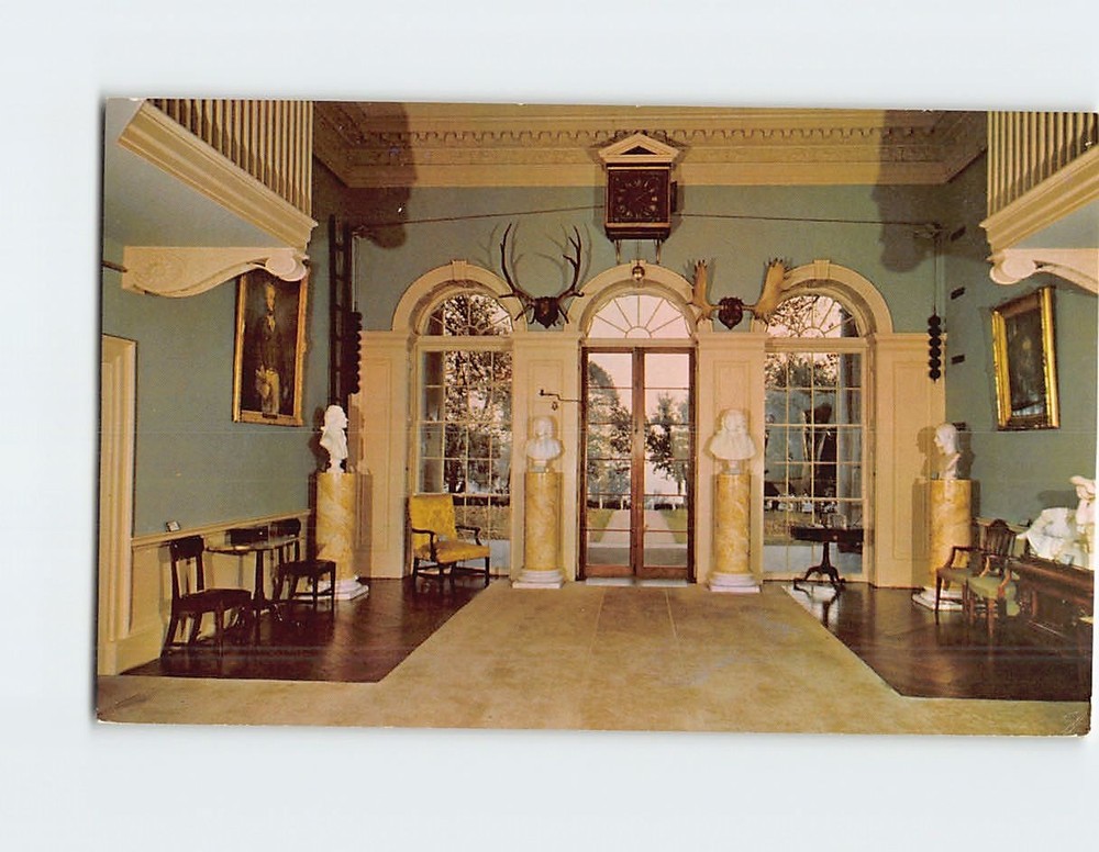 Postcard Entrance Hall Monticello Home of Thomas Jefferson Charlottesville VA