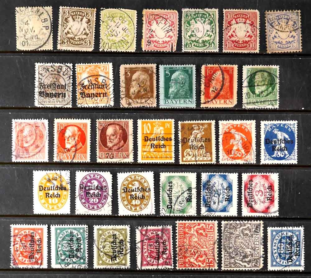 Bavaria, Germany: Classic Era Stamps