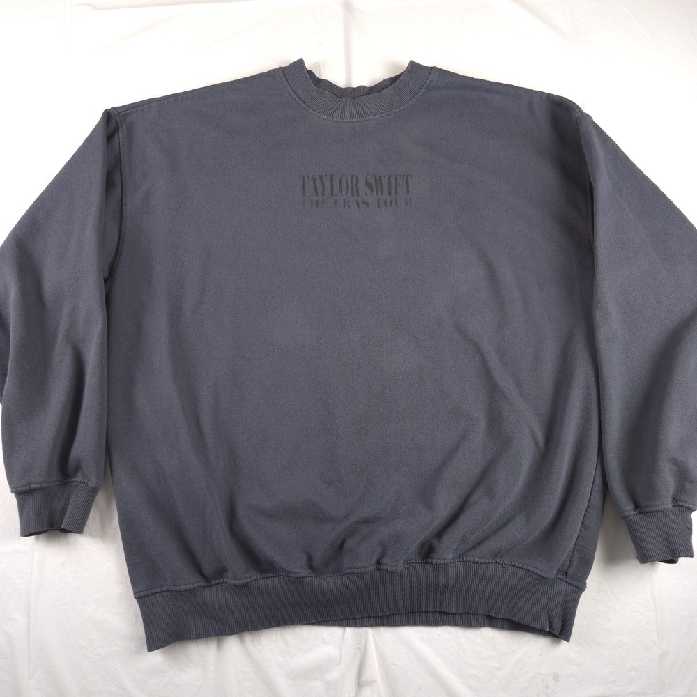Taylor Swift The Eras Tour Merch Blue Crewneck Size Large Faded